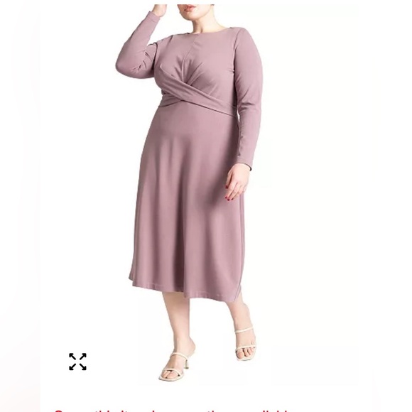 ELOQUII Women's Plus Size Ponte Twist Detail Dress size 18 Ponte Knit NWT Career - Picture 1 of 15